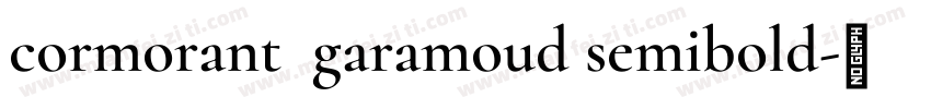 cormorant  garamoud semibold字体转换